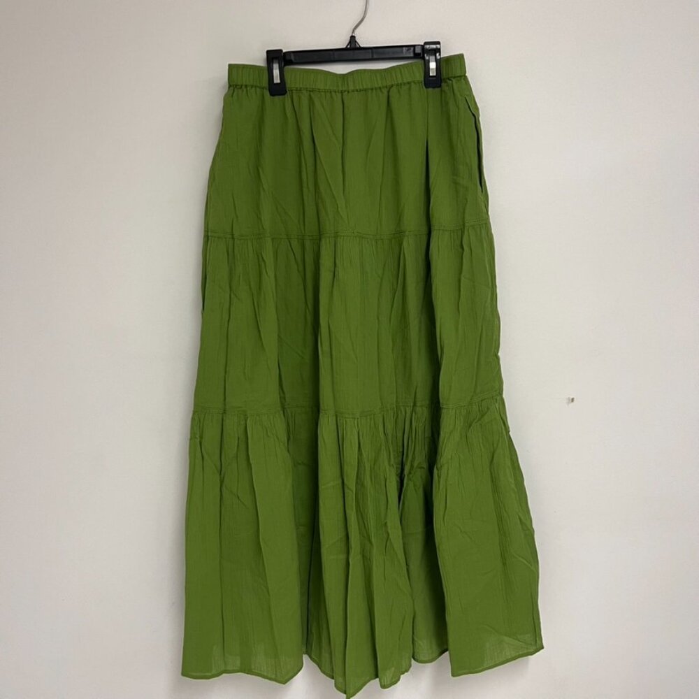 Uniqulo Crinkle Cotton Tiered Skirt - Picture 3 of 6